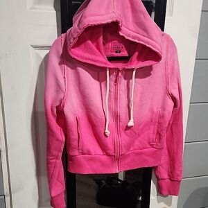 Pink Ombre Hoodie Jacket size Large